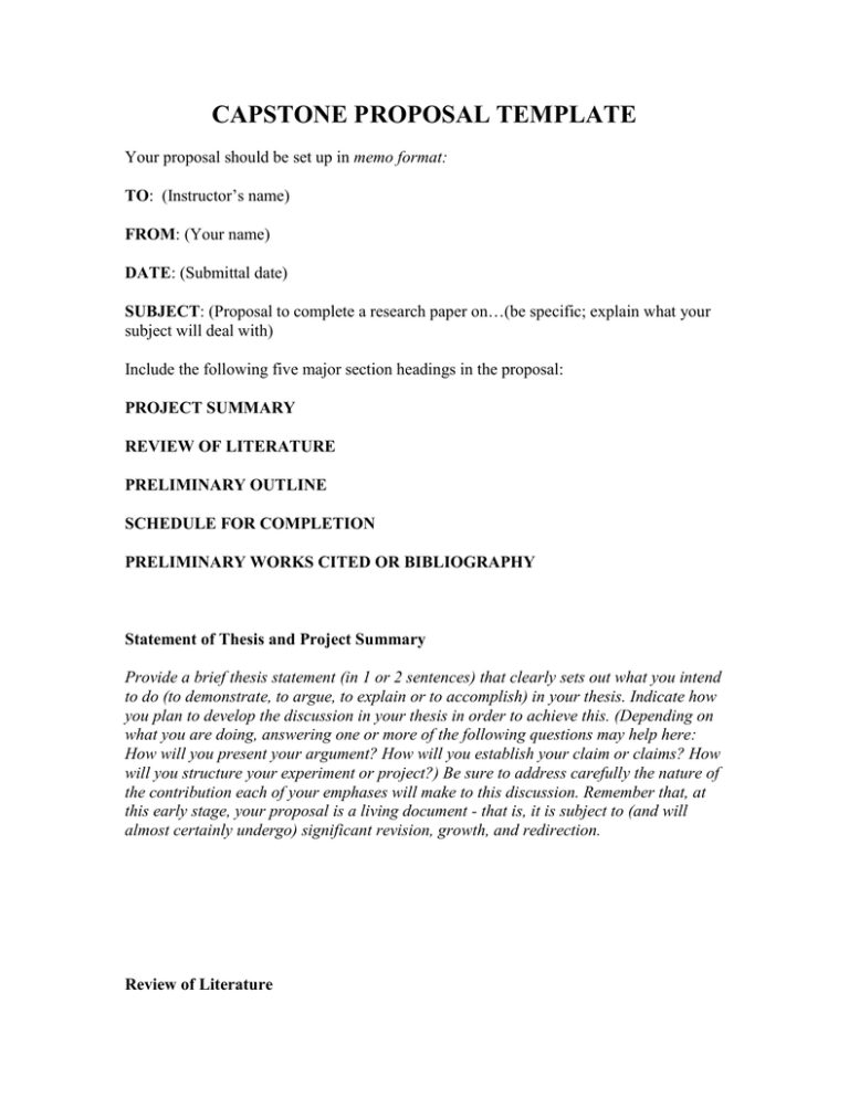 thesis proposal sheet