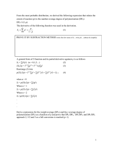 Derivation of DP n / w / z for the most probable distribution