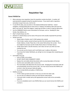 Requisition Tips