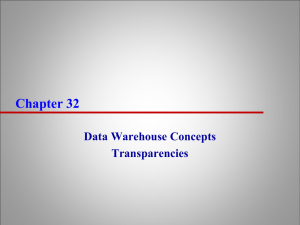 Chapter 32 - Data Warehouse Concepts