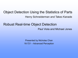 Object Detection Using the Statistics of Parts Robust Real-time Object Detection