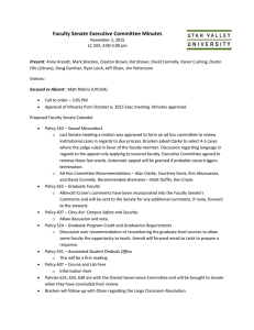 Faculty Senate Executive Committee Minutes