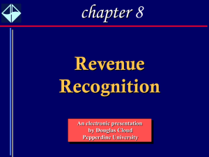 chapter 8 Revenue Recognition An electronic presentation