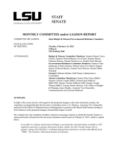 STAFF SENATE MONTHLY COMMITTEE and/or LIAISON REPORT