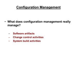 Software Configuration Management (Chapter 11)