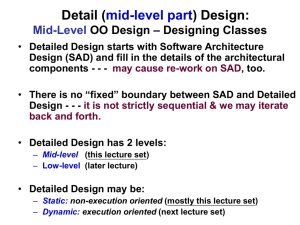 Software Mid-Level Design: Static Class Model- (chapter 11)