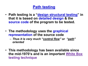 Path Testing (chapter 9)