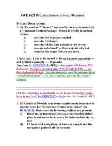 Project Assignment-Fall (** first part due (extended) 9/20/2012 & still has late penalty **)