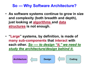 Introduction to Software Architecture (chap. 1)