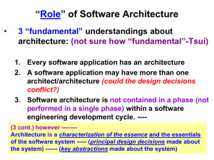 Architecture-Centric Software Process (chap. 2)