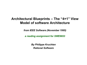 Discussion/Review of Krutchen's "4+1" Architecture