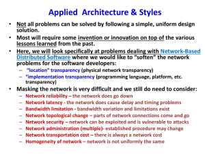 Applied (Distributed-Internet) Architecture and Styles (chap. 11)
