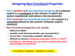 Design Guidance for Non-Functional Properties (NFP) (chap. 12)