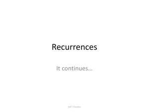 Lecture 4 - Recurrences.ppt