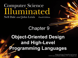 Chapter 9 Object-Oriented Design and High-Level Programming Languages