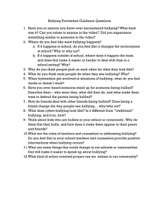 Bullying Guidance Questions