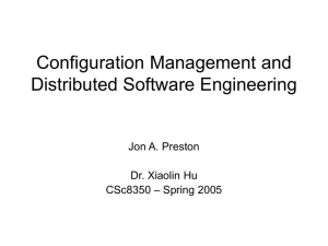 Distributed Software Engineering and Configuration Management Systems PPT