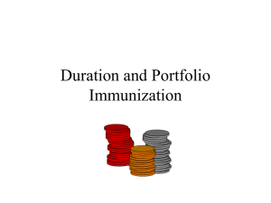 Portfolio Immunization and Duration