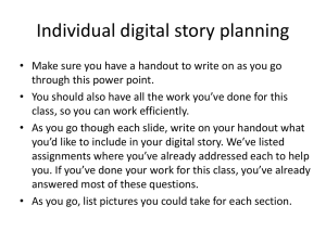 Individual digital story planning
