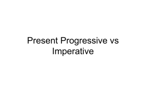 Present Progressive vs Imperative