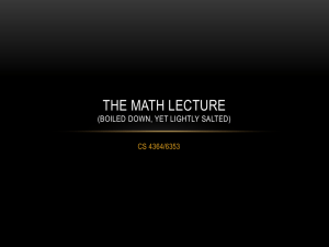The Math Lecture