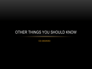 Other Things You Should Know