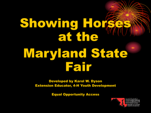 Showing Horses at the Maryland State Fair