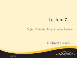 Review of Object-Oriented Programming