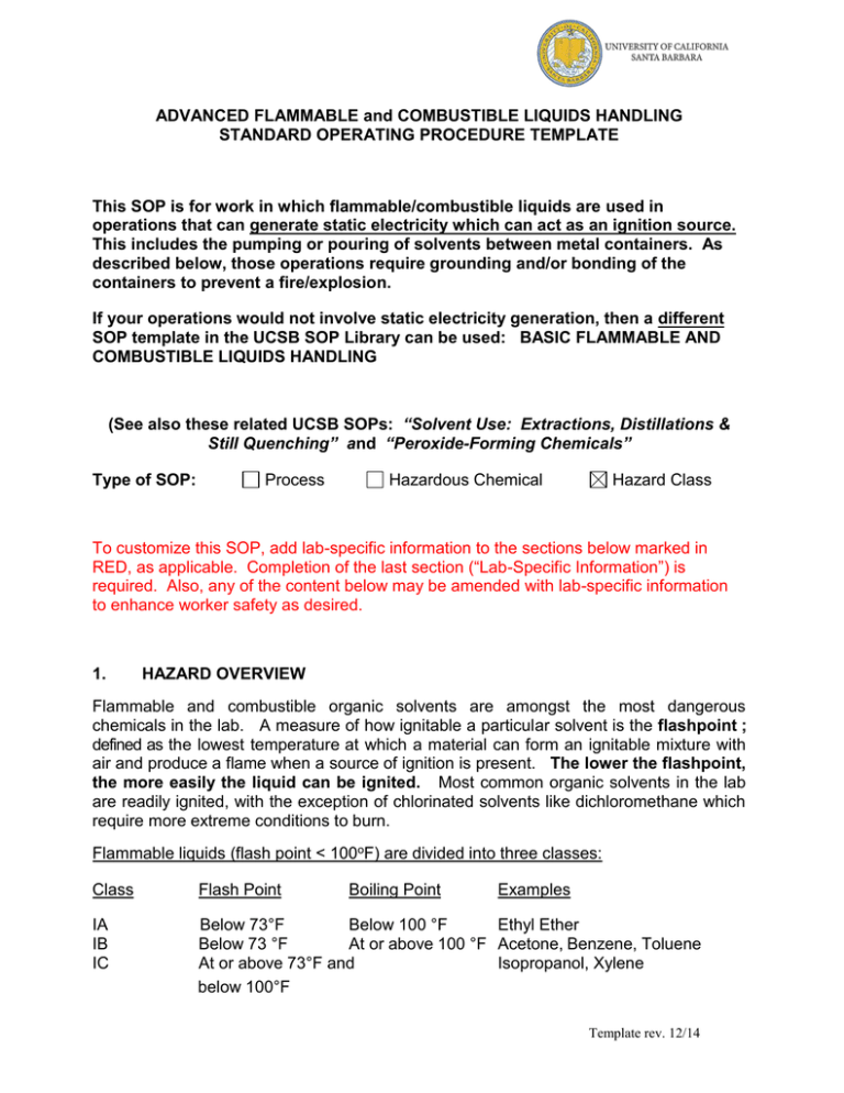 Flammable and combustible solvents (advanced)