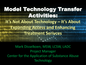 Model Technology Transfer Activities