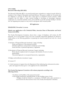 Research Fellowship Grant Application