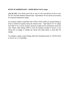 – OZARK BEACH 161kV outage NOTICE OF HARRISON EAST  June 26, 2013