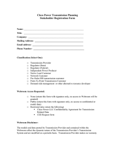 Cleco Power Transmission Planning Stakeholder Registration Form