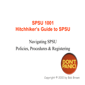 PPT for Policies for SPSU