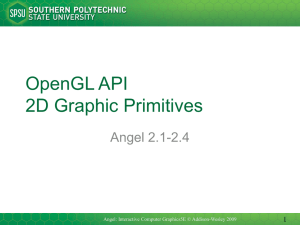 OpenGL API 2D Graphic Primitives Angel 2.1-2.4 1
