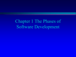 Chapter 1 The Phases of Software Development