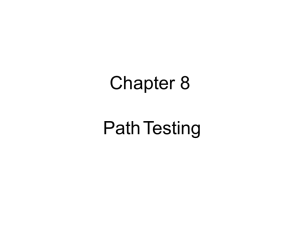 Path Testing (chapter 8)