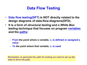 Data Flow P-Slice Testing (chapter 9)