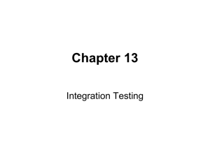 Integration Testing (chapter 13)
