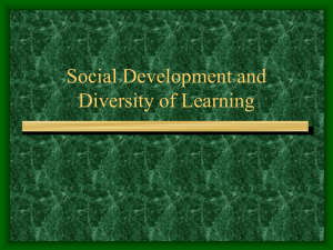 Social Development and Learning