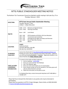 NTTG Stakeholder Notice_ Feb 07 2013 Updated:2013-01-07 09:39 CS