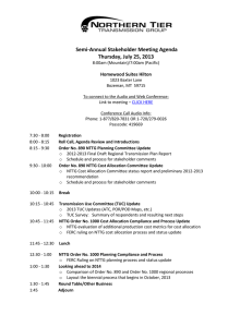 07 25 13 NTTG Semi Annual Stakeholder Meeting Agenda Updated:2013-06-07 08:18 CS