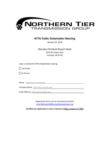 NTTG Public Stakeholder Meeting  January 22, 2014