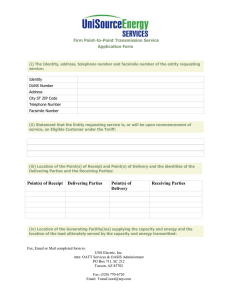 Firm Point-to-Point Transmission Service Application Form