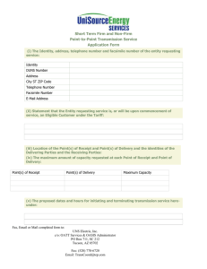 Short Term Firm and Non-Firm Point-to-Point Transmission Service Application Form