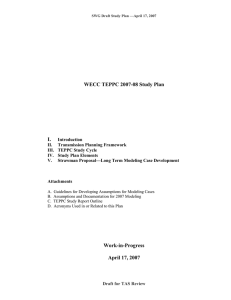 TEPPC TASSWG Study Plan V3 4-07 Updated:2007-05-31 11:19 CS