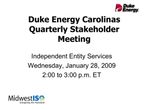 Stakeholder Presentation held on 01/28/09 Updated:2009-11-05 15:02 CS