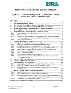 IPC BP REDLINE Section 2 Network Integration Transmission Service v5 2-2-09 Updated:2011-05-13 12:50 CS