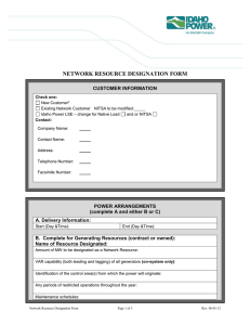 Network Resource Designation Form Updated:2012-06-01 13:52 CS