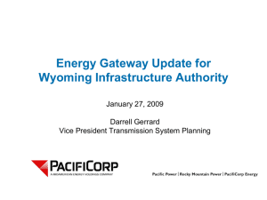 • Energy Gateway Update for WIA 01/27/2009 Updated:2012-08-23 16:06 CS